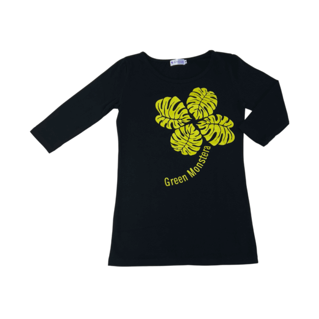 七分袖Tシャツ（monstera×ygreen）