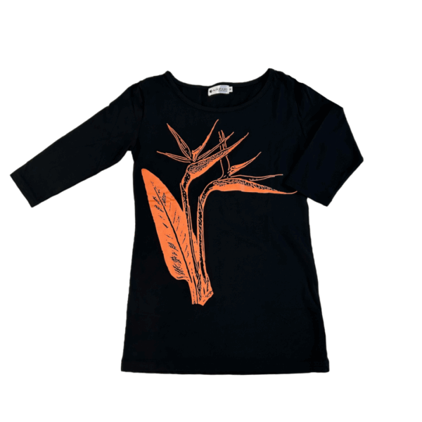 七分袖Tシャツ（bird×orange）