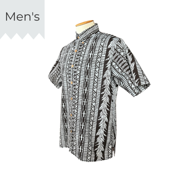 アロハシャツ-マイレレイ-グレー