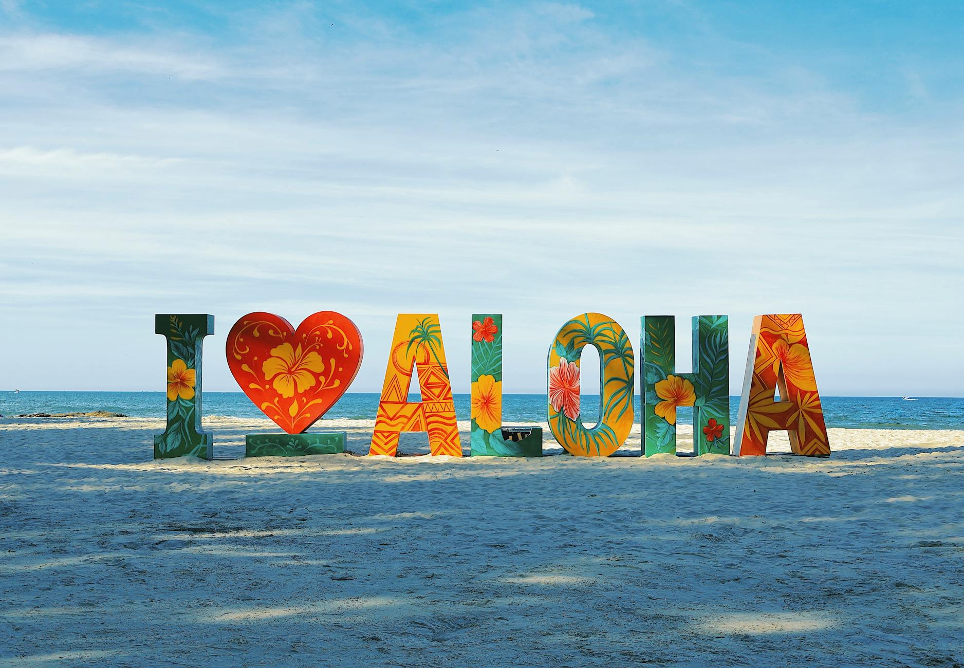 colorful aloha sign on la gi beach vietnam