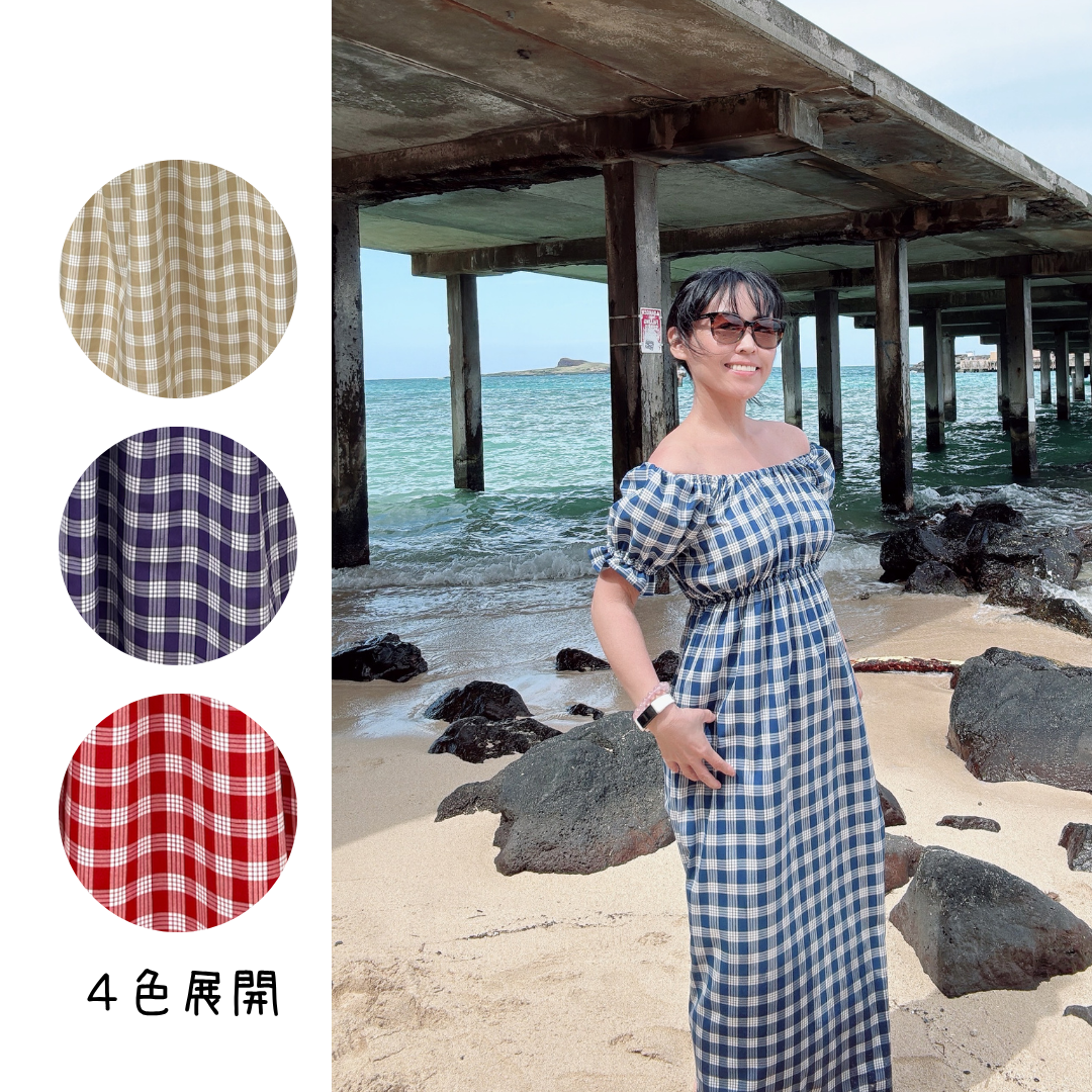 新カラー追加】パラカ柄 オフショルダーワンピース | アロハキキ