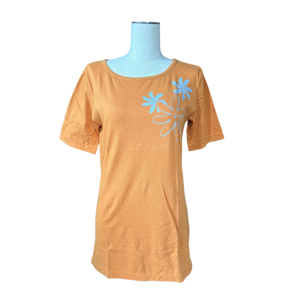 半袖Tシャツ XL-3連ティアレ（オレンジ）